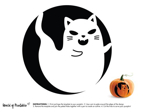 cat stencil pumpkin