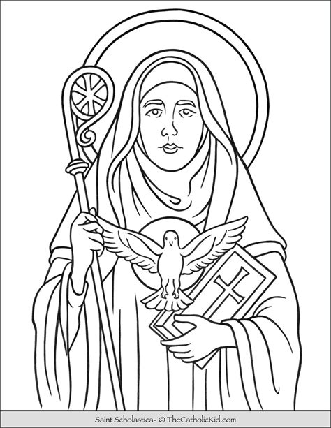 catholic saints coloring pages