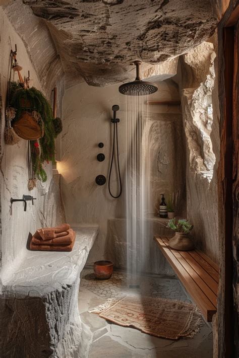 cave shower ideas