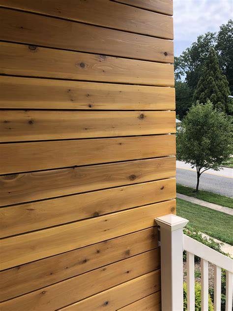 cedar accent wall exterior