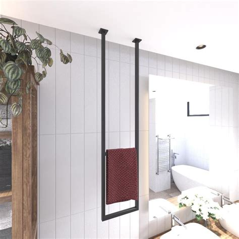 ceiling mounted towel rack