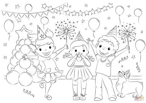 celebration coloring pages