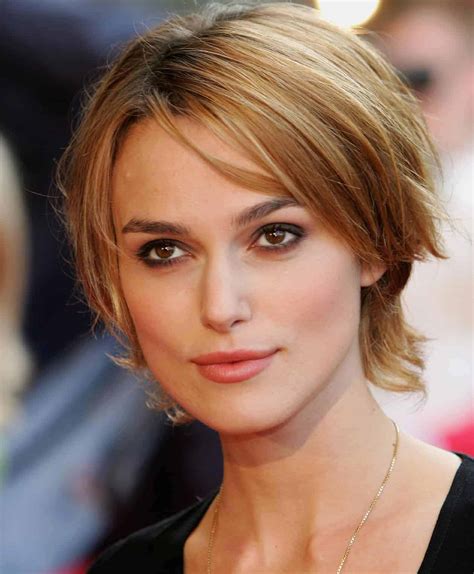 celebrities with long faces and short hair
