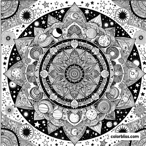 celestial mandala coloring pages