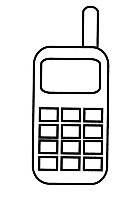 cell phone coloring pages