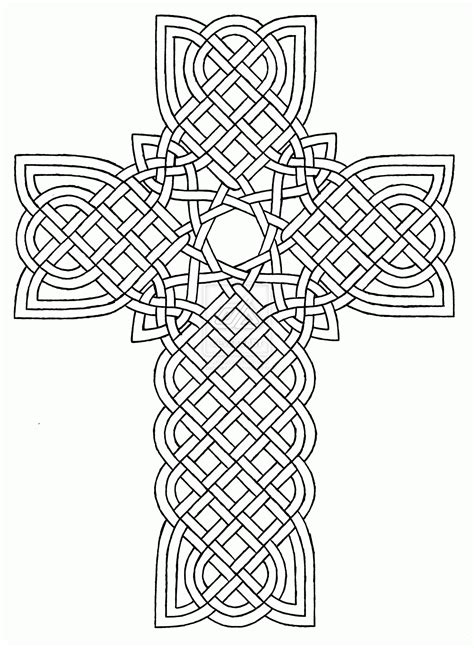 celtic cross coloring pages