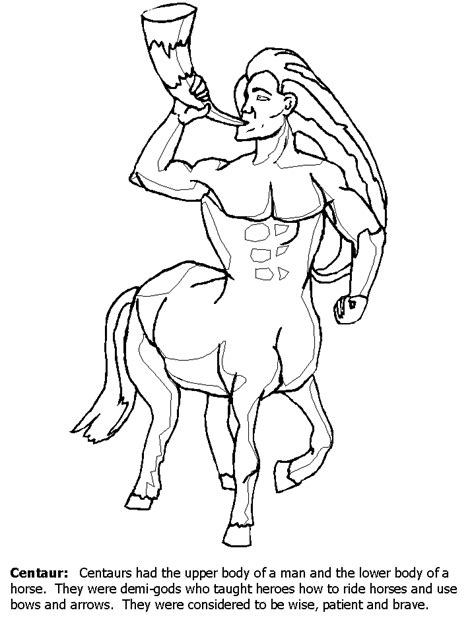 centaur coloring pages