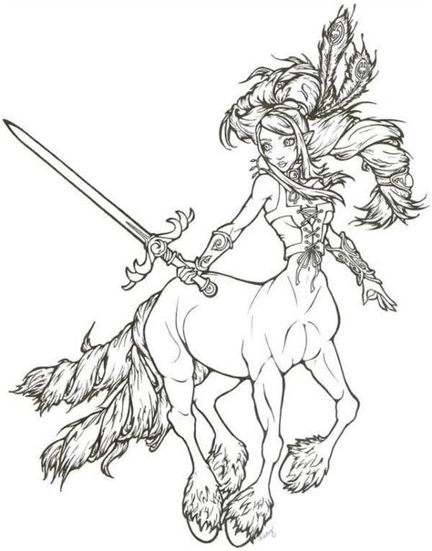 centaur coloring pages