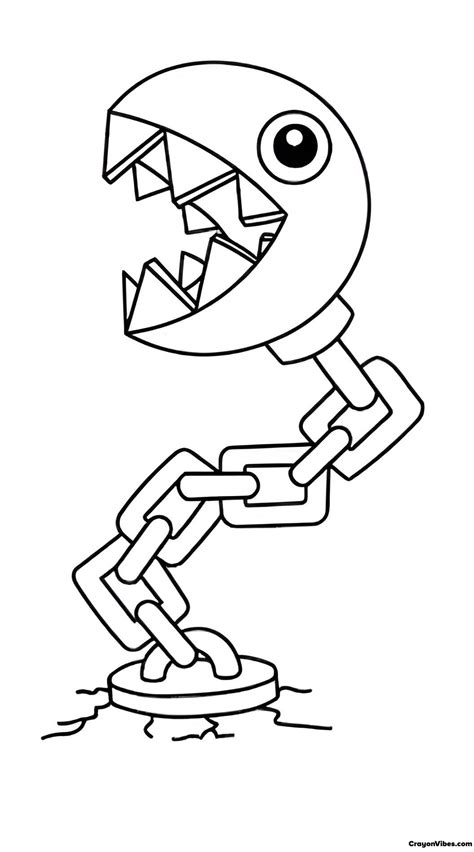 chain chomp coloring pages