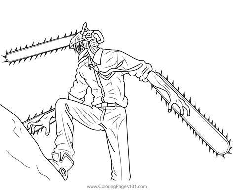 chainsaw coloring pages