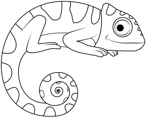 chameleon coloring page