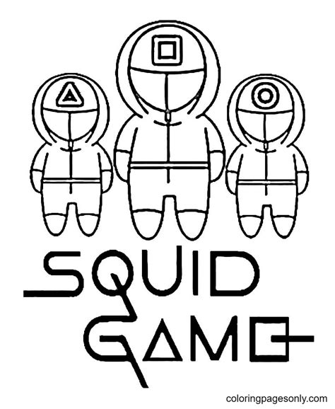 character coloring squid game coloring pages