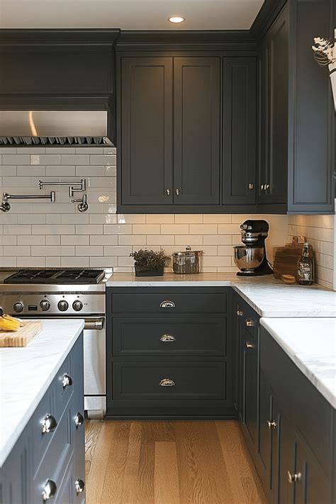 charcoal kitchen cabinets