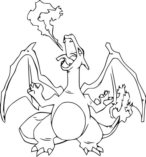 charizard colouring pictures
