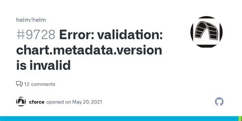 Chart Metadata Version Is Invalid