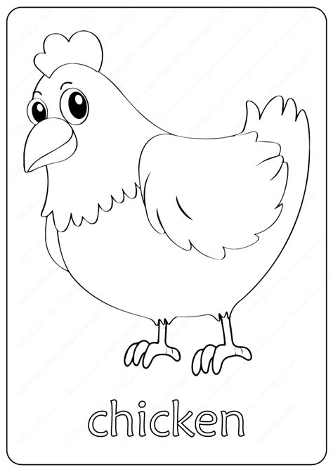 chicken coloring pages pdf