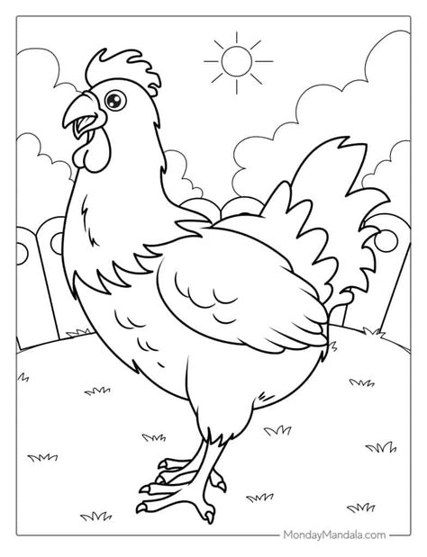 chicken coloring sheet