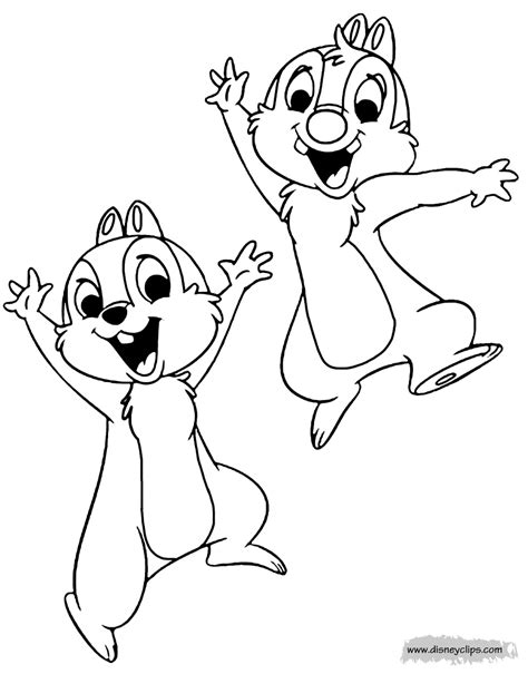 chip n dale coloring pages