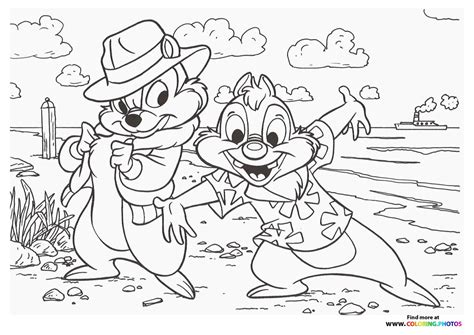 chip n dale rescue rangers coloring pages