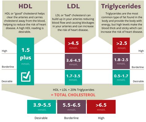 Cholesterol Levels Chart Uk