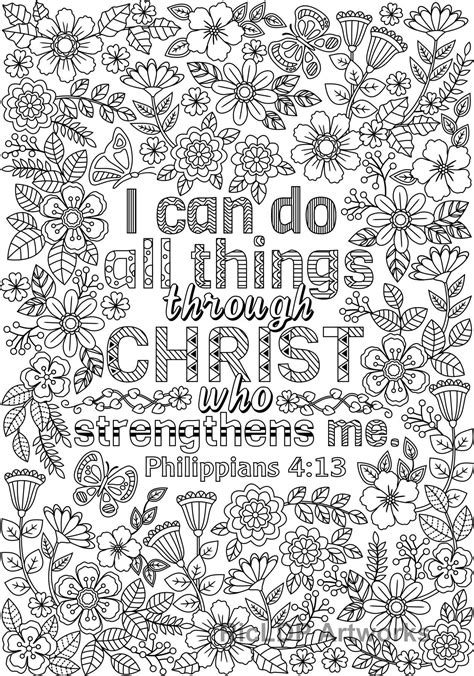 christian adult coloring page