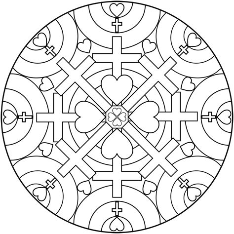 christian mandala coloring pages