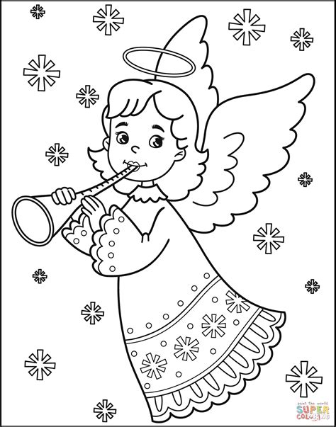 christmas angels coloring pages