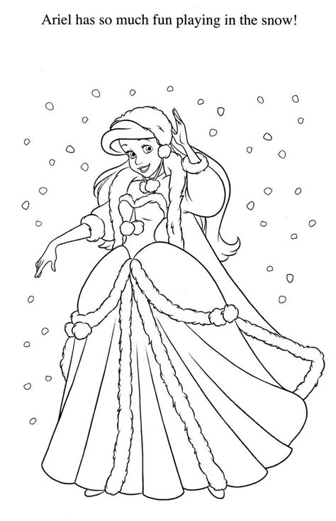 christmas ariel coloring pages