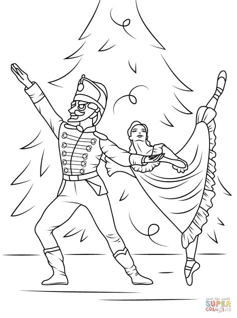 christmas ballerina coloring pages