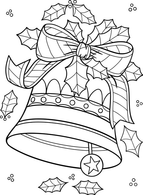 christmas bell coloring pages