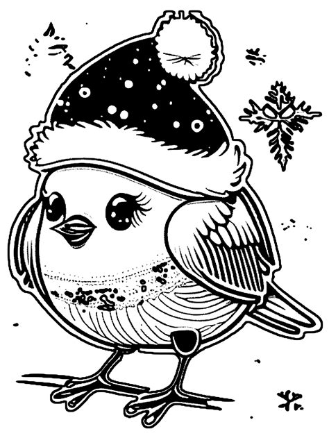 christmas bird coloring pages