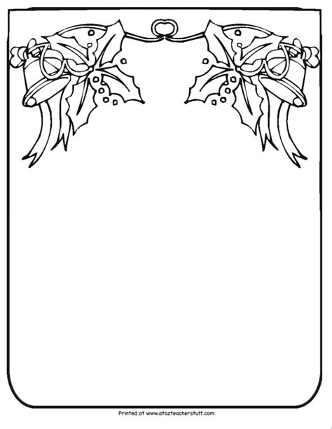 christmas border coloring pages