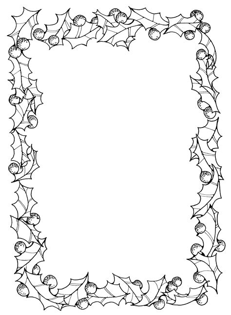 christmas border coloring pages