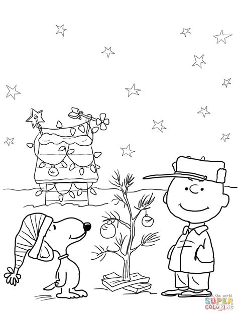 christmas charlie brown coloring pages