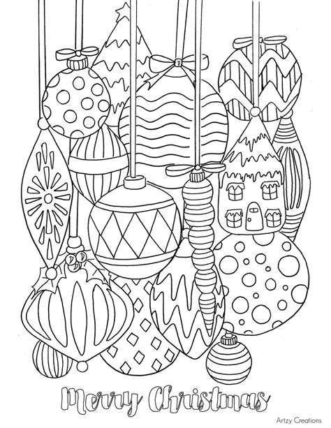 christmas coloring pages for adults easy