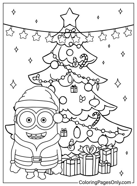 christmas minions coloring pages