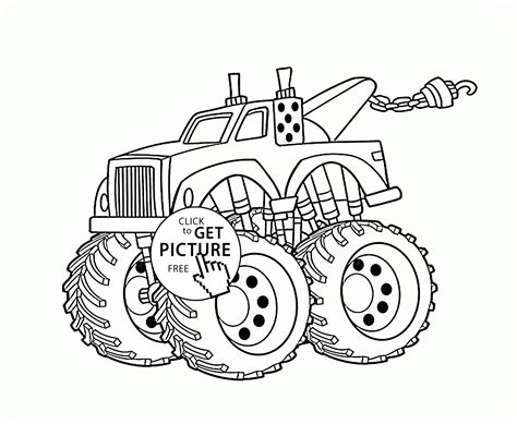 christmas monster truck coloring pages