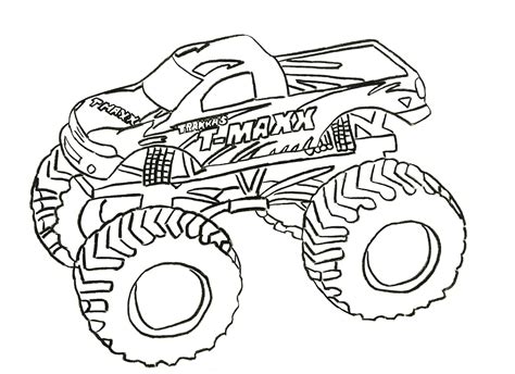 christmas monster truck coloring pages