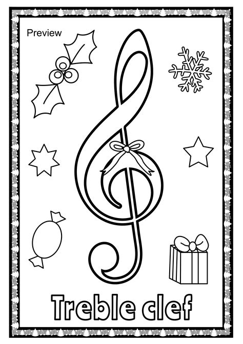 christmas music coloring pages