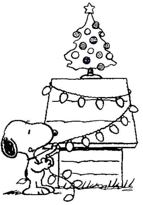 christmas peanuts coloring pages