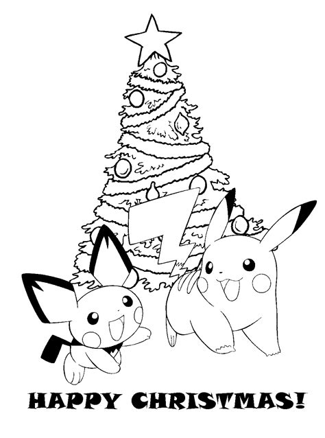 christmas pokemon coloring pages