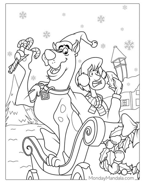 christmas scooby doo coloring pages