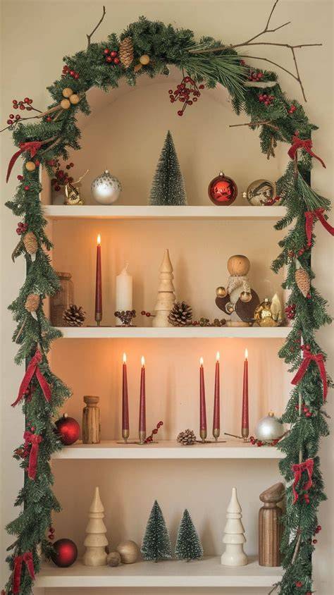 christmas shelf decorating ideas
