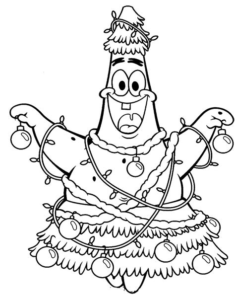 christmas spongebob coloring pages
