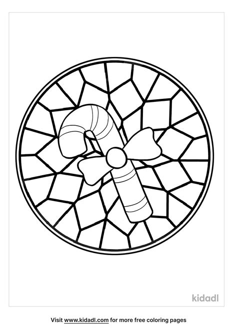 christmas stained glass coloring pages