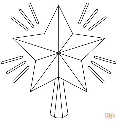 christmas star coloring page