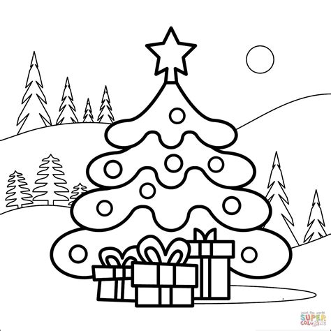 christmas tree coloring sheets