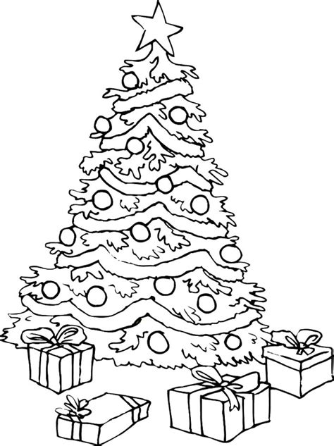 christmas tree pictures to color