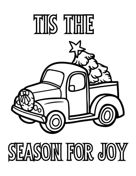 christmas truck coloring pages