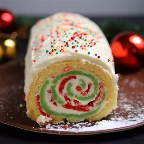 christmas vanilla cake roll